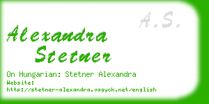 alexandra stetner business card